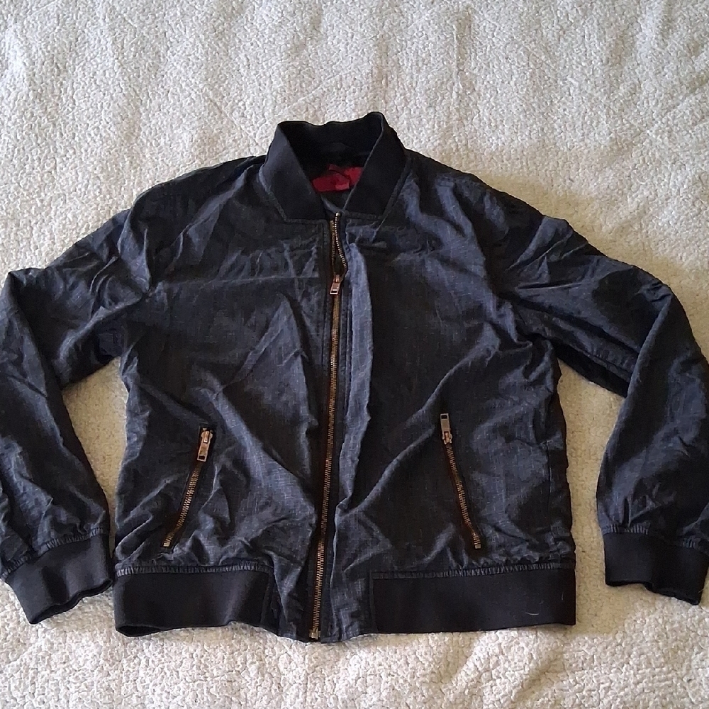 Alfani Dark Gray Bomber Jacket